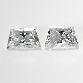 0.34 cttw Pair of Trapezoid Diamonds : E / SI1