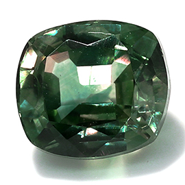0.90 ct Green Cushion Cut Natural Sapphire