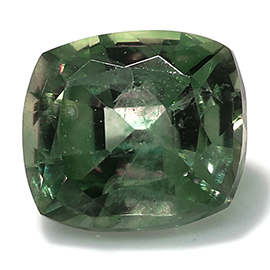 0.64 ct Cushion Cut Sapphire : Bluish Green