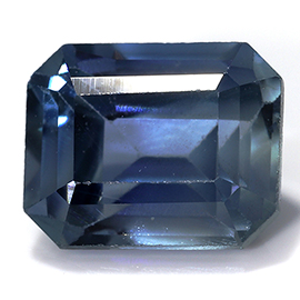0.63 ct Emerald Cut Sapphire : Navy Blue