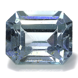 0.70 ct Emerald Cut Sapphire : Light Blue