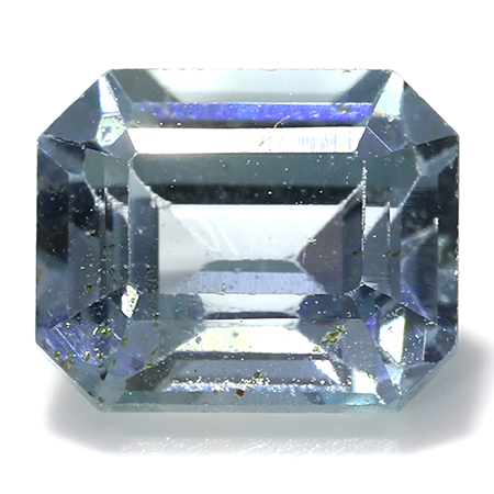 0.70 ct Emerald Cut Sapphire : Light Blue