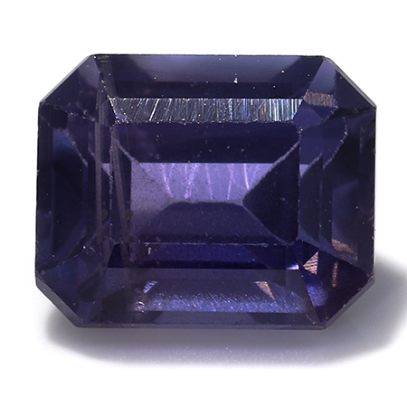 0.73 ct Emerald Cut Sapphire : Violet Blue