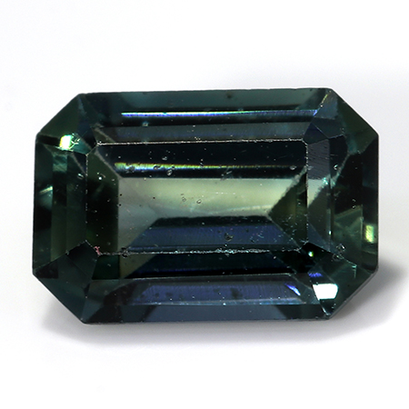 0.67 ct Greenish Blue Emerald Cut Natural Sapphire