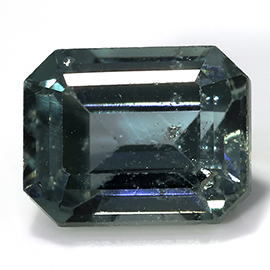 0.59 ct Emerald Cut Sapphire : Greenish Blue