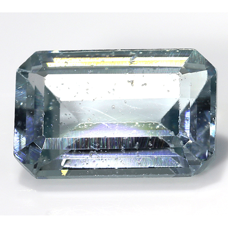 0.60 ct Emerald Cut Sapphire : Light Blue