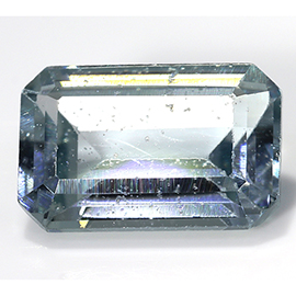 0.60 ct Emerald Cut Sapphire : Light Blue
