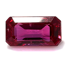 0.28 ct Emerald Cut Ruby : Red