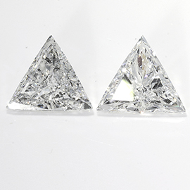 2.01 cttw Pair of Trillion Diamonds : G / SI2