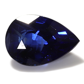 1.12 ct Pear Shape Blue Sapphire : Rich Royal Blue