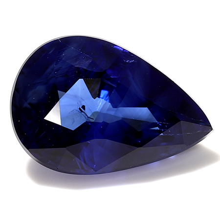 0.97 ct Pear Shape Blue Sapphire : Fine Royal Blue