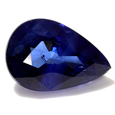 0.97 ct Fine Royal Blue Pear Shape Natural Blue Sapphire