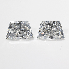 0.38 cttw Pair of Trapezoid Diamonds : F / VS1