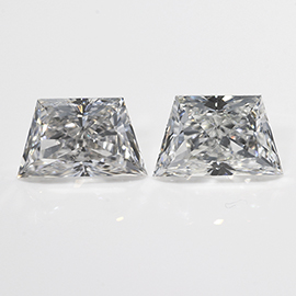 0.40 cttw Pair of Trapezoid Diamonds : F / VS1