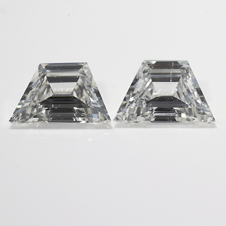 0.51 cttw Pair of Trapezoid Diamonds : G / SI1