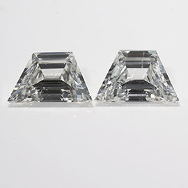 0.51 cttw Pair of Trapezoid Diamonds : G / SI1