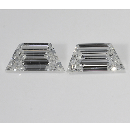 0.31 cttw Pair of Trapezoid Natural Diamonds : F / VS2