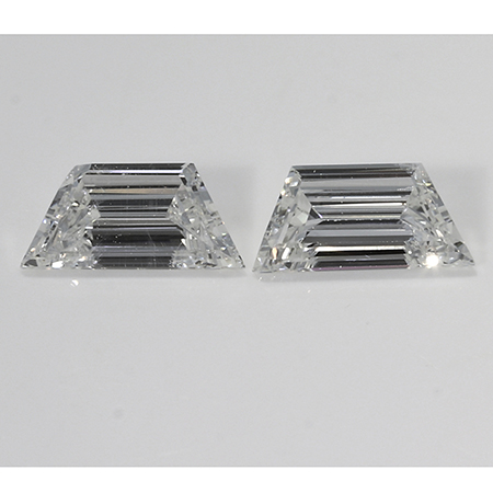 0.31 cttw Pair of Trapezoid Diamonds : F / VS2