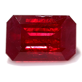 2.05 ct Fiery Red Emerald Cut Natural Ruby