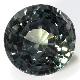 1.07 ct Round Blue Sapphire : Grayish Blue