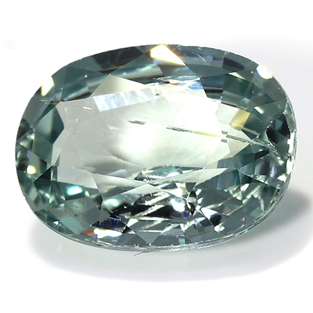 1.65 ct Oval Sapphire : Bluish Green