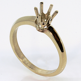 18K Yellow Gold Solitaire Setting