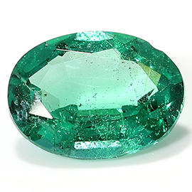 0.58 ct Oval Emerald : Rich Grass Green