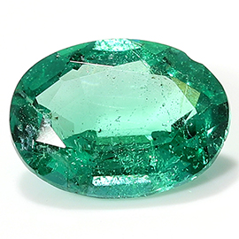 0.58 ct Rich Grass Green Oval Natural Emerald