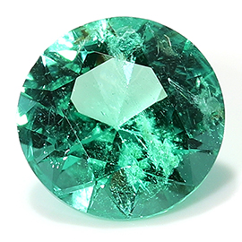 0.55 ct Round Emerald : Fine Grass Green