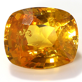 1.57 ct Orange  Cushion Cut Natural Sapphire