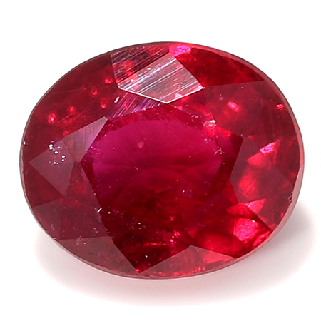 0.56 ct Oval Ruby : Red