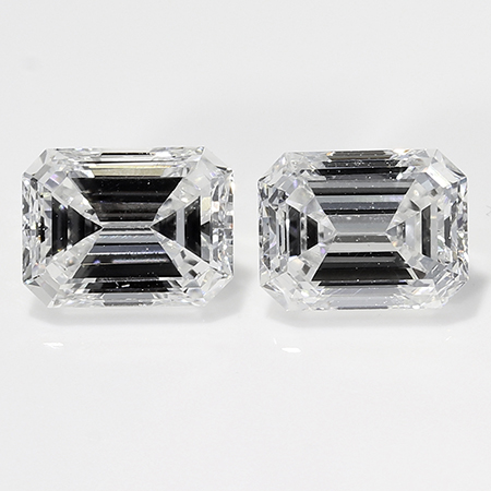 0.66 cttw Pair of Emerald Cut Diamonds : F / VS2