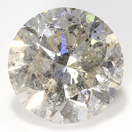 1.10 ct Round Natural Diamond : Light champagne / I1