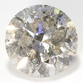 1.10 ct Round Natural Diamond : Light champagne / I1