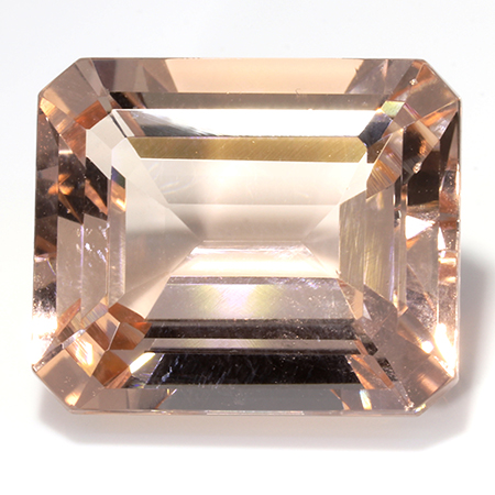 5.65 ct Brownish Pink Emerald Cut Natural Morganite