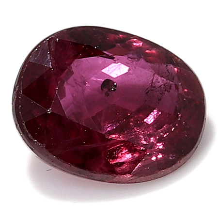 0.44 ct Violet Red Oval Natural Ruby