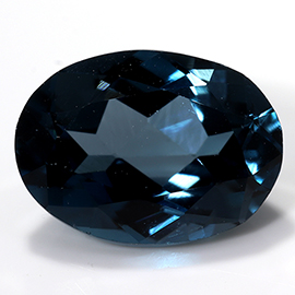 1.00 ct Oval Topaz London: Grayish Blue