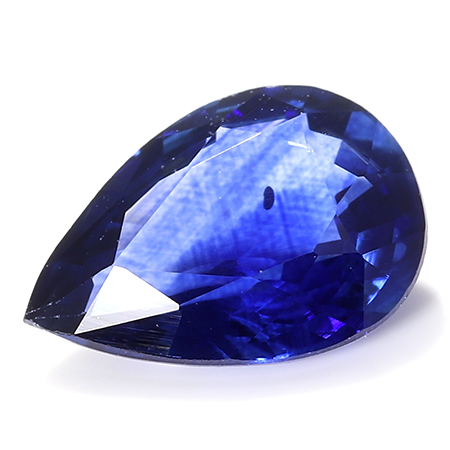 0.73 ct Pear Shape Blue Sapphire : Midnight Blue