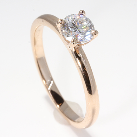 14K Yellow Gold Solitaire Ring : 0.50 ct Diamond