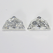 0.27 cttw F / SI1 Pair of Cadillac Cut Diamonds