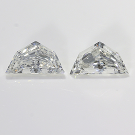 0.27 cttw Pair of Cadillac Cut Diamonds : F / SI1
