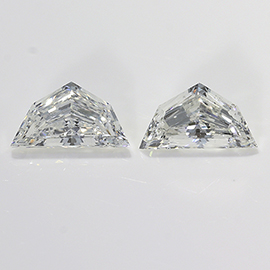 0.27 cttw Pair of Cadillac Cut Natural Diamonds : F / SI1