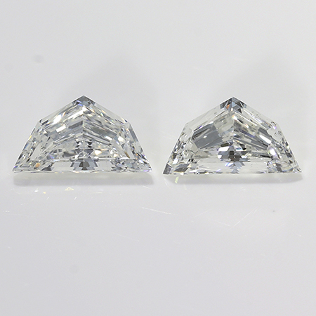 0.27 cttw Pair of Cadillac Cut Natural Diamonds : F / SI1
