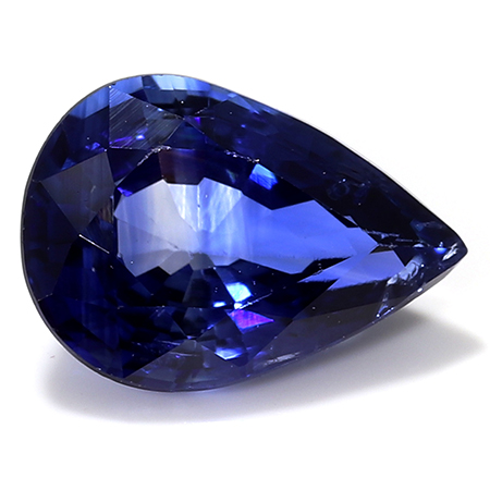 0.77 ct Pear Shape Blue Sapphire : Midnight Blue