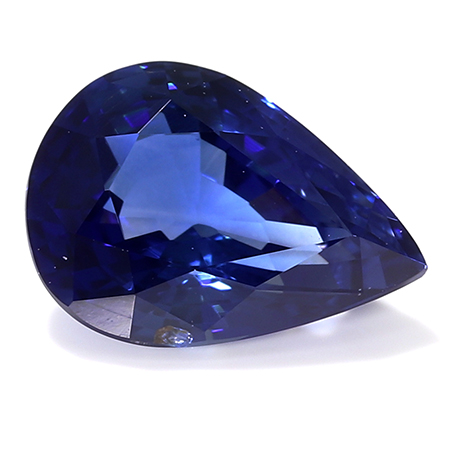 0.96 ct Royal Blue Pear Shape Natural Blue Sapphire