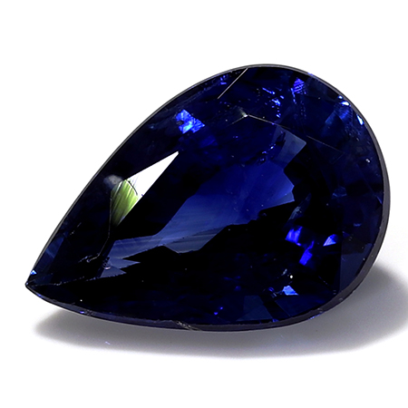 0.77 ct Pear Shape Blue Sapphire : Royal Blue