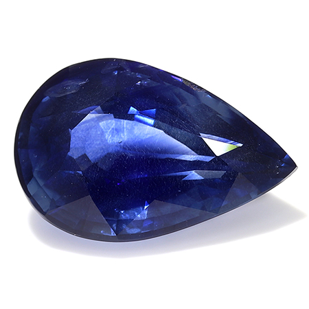 2.93 ct Pear Shape Blue Sapphire : Fine Blue