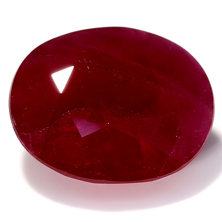 4.16 ct Oval Ruby : Deep Rich Red