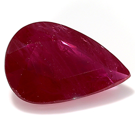 0.62 ct Pear Shape Ruby : Reddish Red
