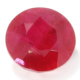 1.57 ct Round Ruby : Fiery Red